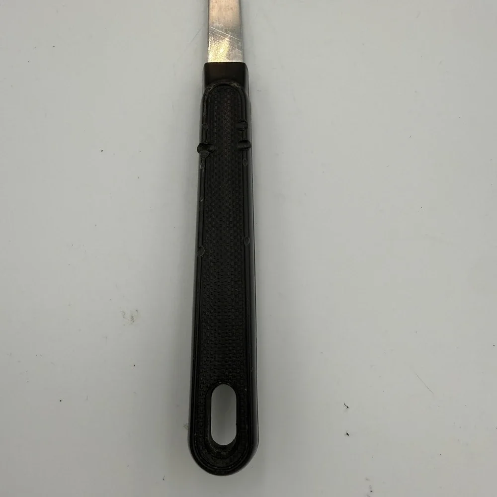 Vintage EKCO USA Slotted Spatula Stainless Steel Black Handle 11.5 Inch Turner